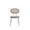 Manhattan Comfort Jardin Dining Chair in Black  with Cane and Grey Upholstered Seating, Set of 2 DCCA06-GY - alternate 4